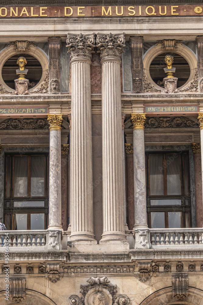 Opera National de Paris: Grand Opera (Garnier Palace) is famous neo-baroque building in Paris, France. 