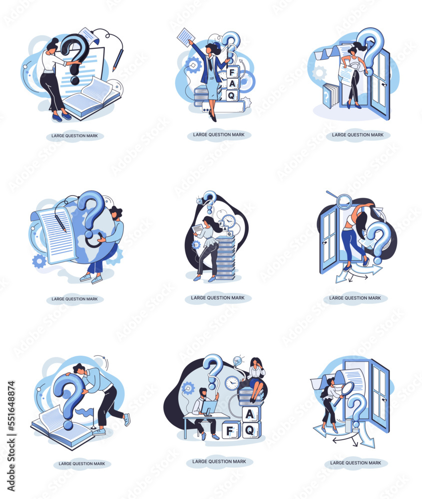 Fototapeta premium Ladge question mark metaphor. Problem and solution concept, question mark. Ask questions and receive answers. Online support center. Solving complex issues, why sign forum. FAQ frequently asked help