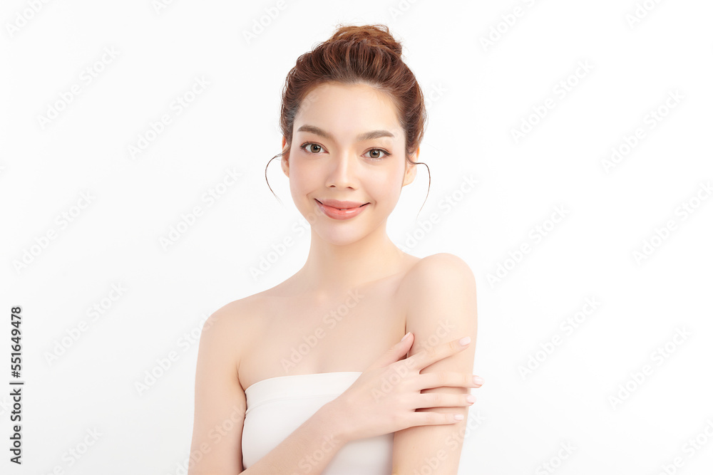 Beautiful young asian woman with clean fresh skin on white background, Face care, Facial treatment, Cosmetology, beauty and spa, Asian women portrait. Beautiful young asian woman with clean fresh skin on white background, Face care, Facial treatment, Cosmetology, beauty and spa, Asian women portrait.