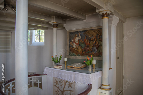 Foto Der Altar in der Schifferkirche in Arnis