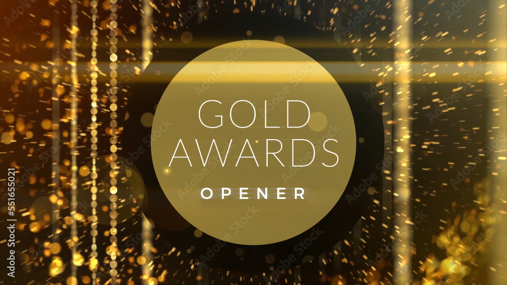 Gold Awards Opener and Credits Stock Template Adobe Stock