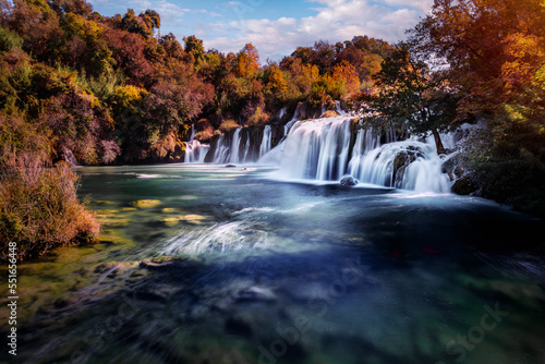 Fototapeta Naklejka Na Ścianę i Meble -  Krka national park Dalmatia Croatia Waterfall