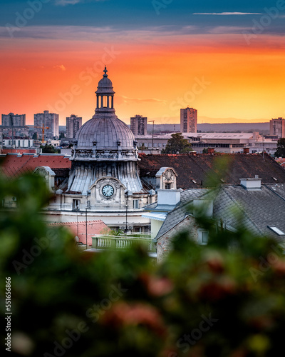 Zagreb Croatia cityscape sunset