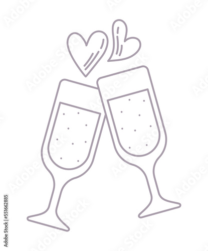 toast champagne glasses