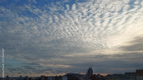 Time Lapse of the movement of clouds over the sky of Barcelona (SPAIN)