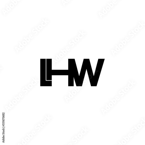 lhw letter initial monogram logo design