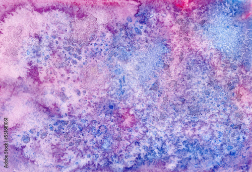 Abstract watercolor background. Wet paint brush strokes, smear wallpaper. Colorful bright design template