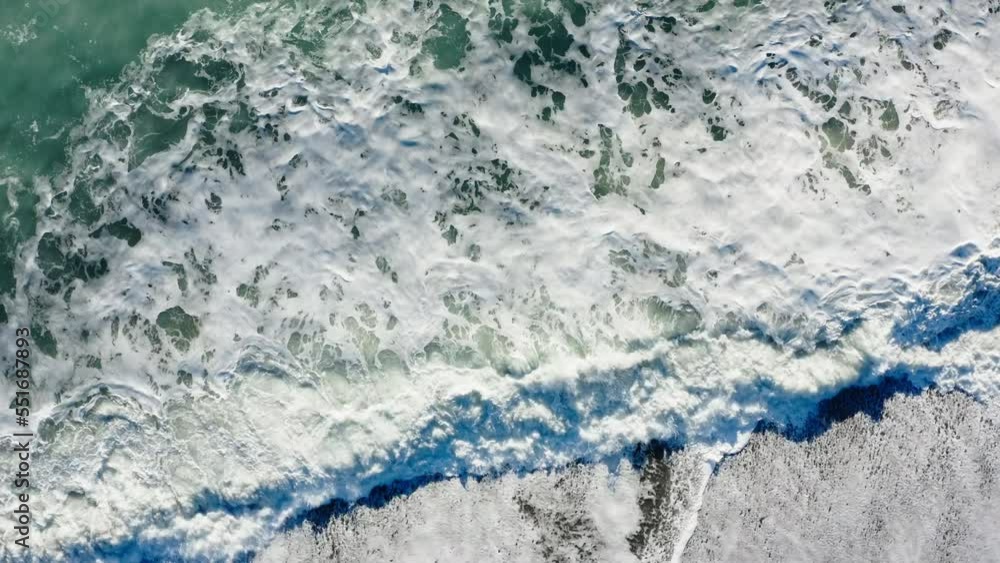 Vertical foam of stormy ocean Vertical foam of stormy ocean