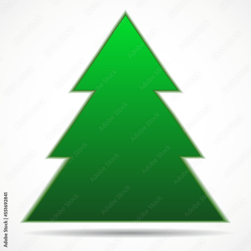 Abstract christmas tree isolated on white background