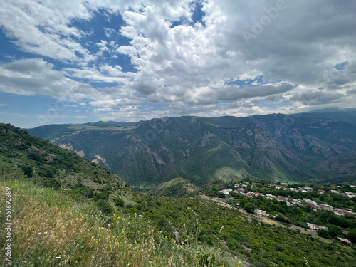 Beautiful view in the mountains over Valleys in Armenia