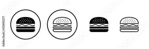 Burger icon vector illustration. burger sign and symbol. hamburger