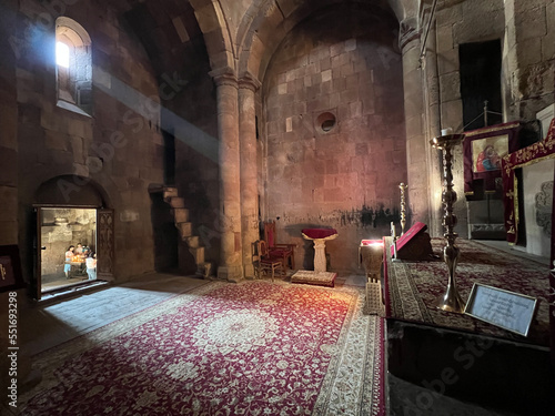 Light falling into a chapel in Armenia