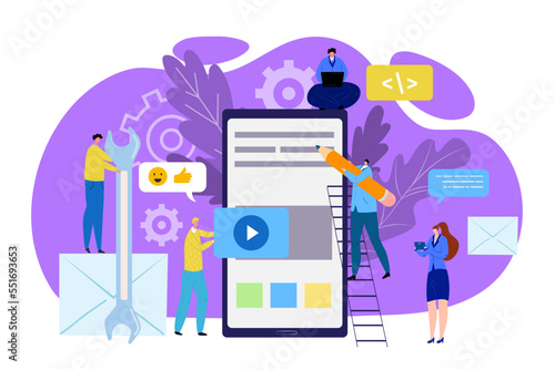 User friendly interface, UX modern concepts vector illustration. Flat icons a...