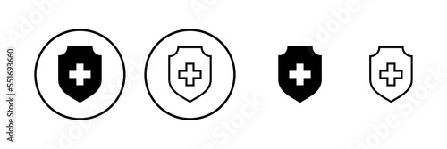 Health insurance icon vector illustration. Insurance document sign and symbol