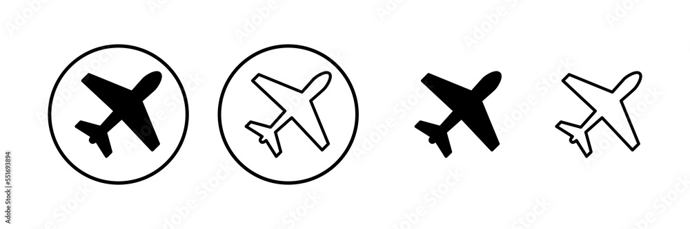 Plane icon vector illustration. Airplane sign and symbol. Flight transport symbol. Travel sign. aeroplane Plane icon vector illustration. Airplane sign and symbol. Flight transport symbol. Travel sign. aeroplane