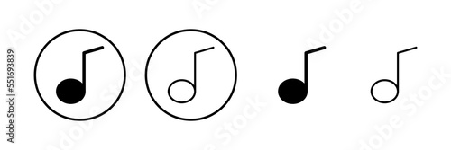 Music icon vector illustration. note music sign and symbol