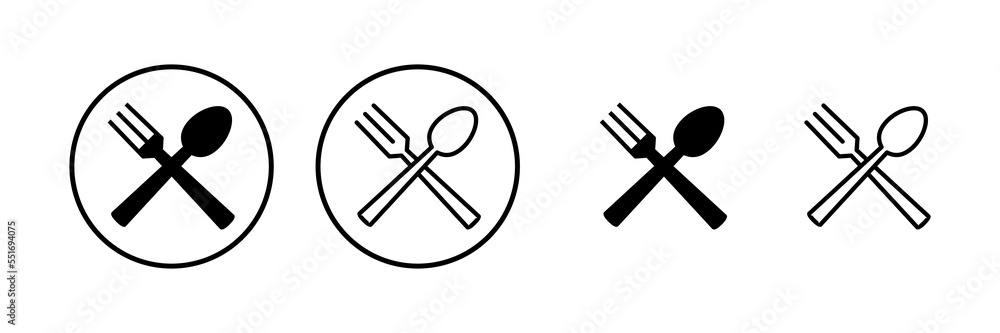 spoon and fork icon vector illustration. spoon, fork and knife icon vector. restaurant sign and symbol spoon and fork icon vector illustration. spoon, fork and knife icon vector. restaurant sign and symbol