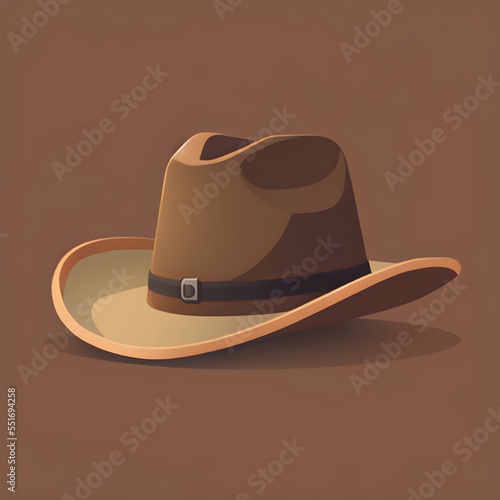 An illustration of a brown cowboy hat
