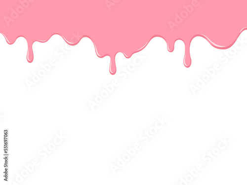 とろけるストロベリーチョコレートのフレーム_ベクターイラスト