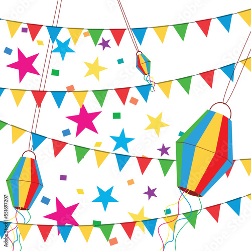 Brazilian festival lantern pattern