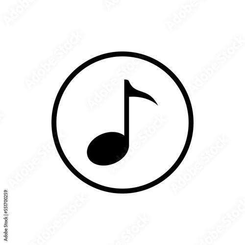 Music not icon vector logo design template
