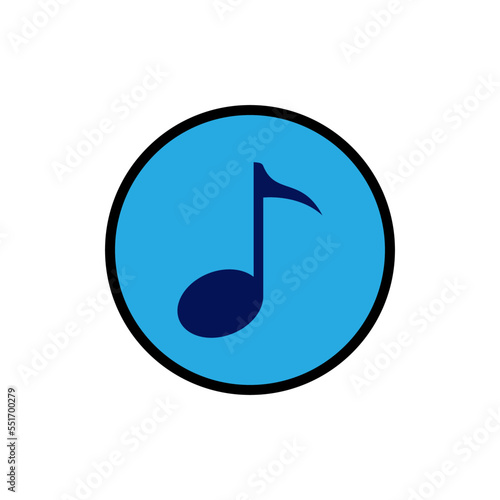 Music not icon vector logo design template