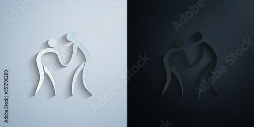mountaineering paper icon with shadow vector illustration