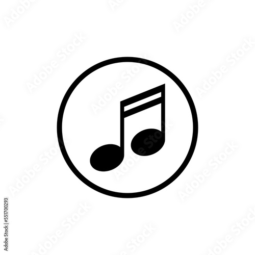 Music not icon vector logo design template