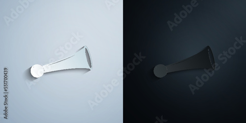 klaxon paper icon with shadow vector illustration