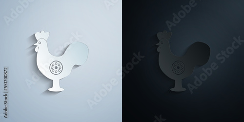 Whistle toy paper icon with shadow vector illustration