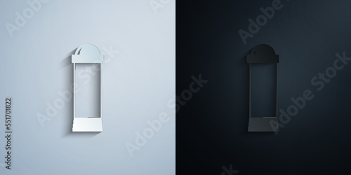 billboard paper icon with shadow vector illustration