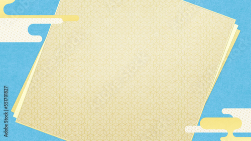 Bluish refreshing Japanese style background