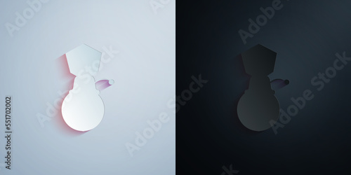 lion on ball colored paper icon with shadow vector illustration