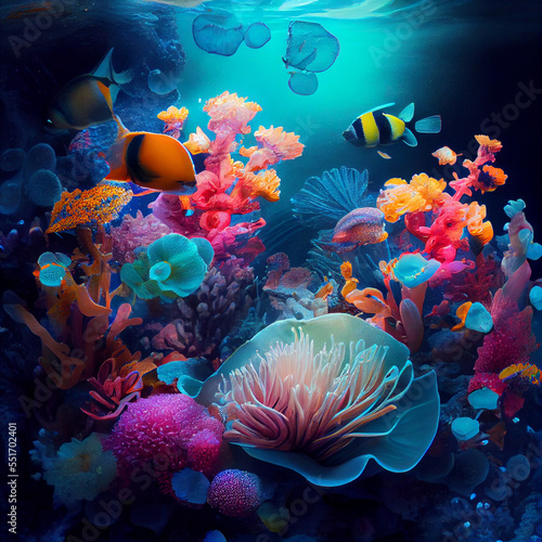 Magical Underwater World. Generative ai