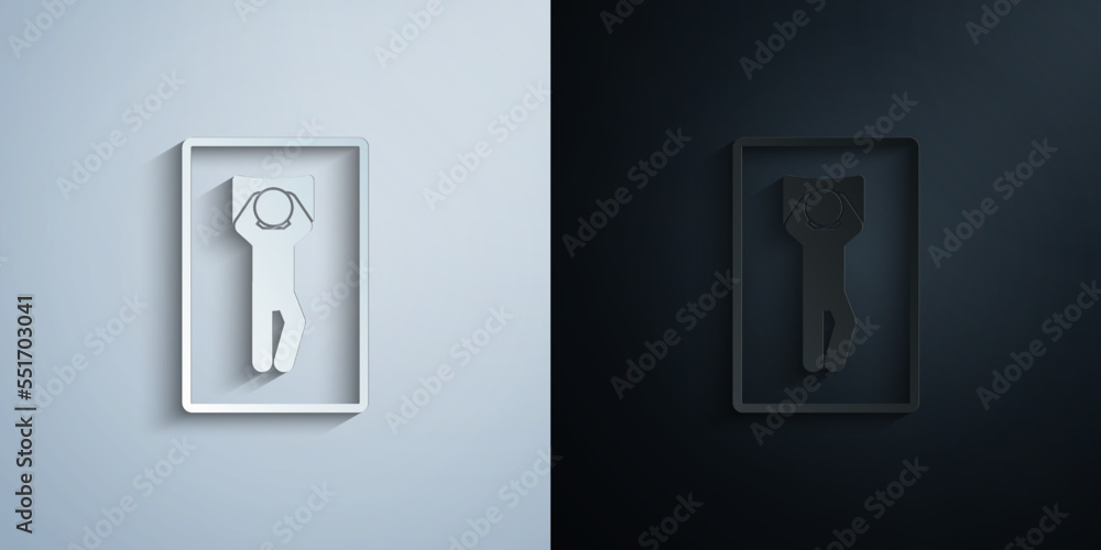 man sleep on back with hands thrown over head paper icon with shadow vector illustration man sleep on back with hands thrown over head paper icon with shadow vector illustration