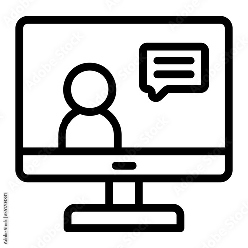videocall line icon