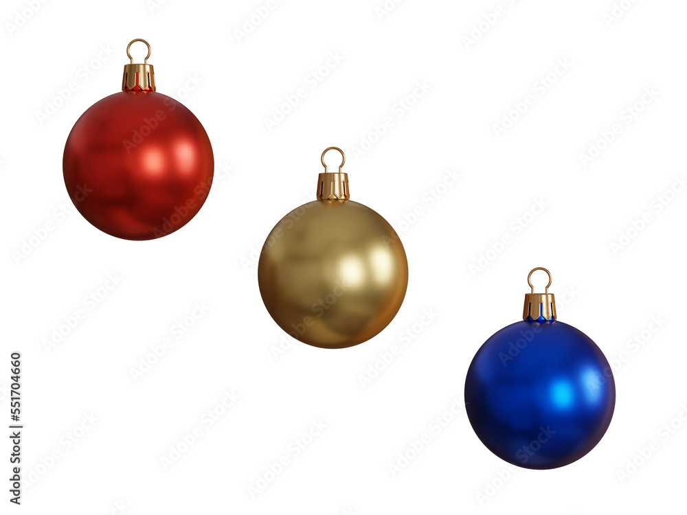 3d rendered Christmas balls on transparent background for edit 3d rendered Christmas balls on transparent background for edit