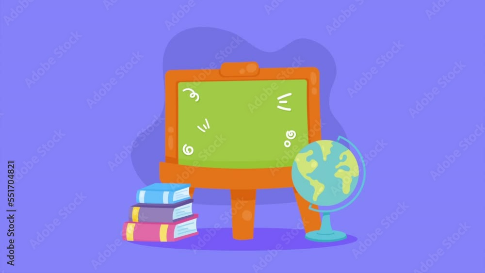 chalkboard school supply classroom animation chalkboard school supply classroom animation