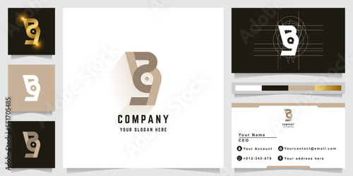 Letter Bg or B9 monogram logo