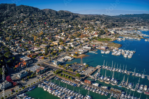 Aerial View of Sausalito, California in the Bay Area © Jacob