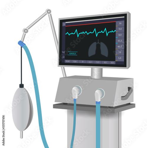 Intensive care ventilator for emergency medical care. Resuscitation of patients