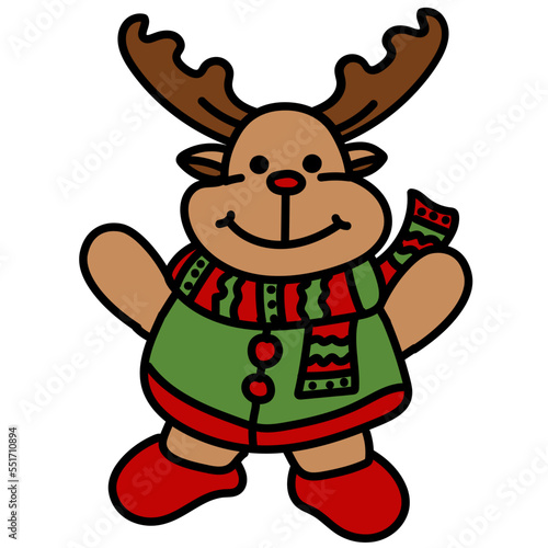 Cute deer clipart vector design