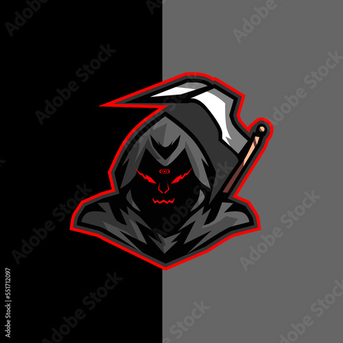 god of death vector illustration, perfect for mascot, logo, poster, tattoo, screen printing, etc