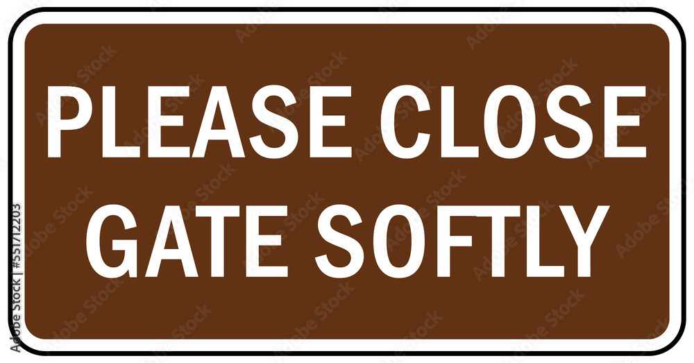 Fototapeta premium Keep gate closed sign and labels