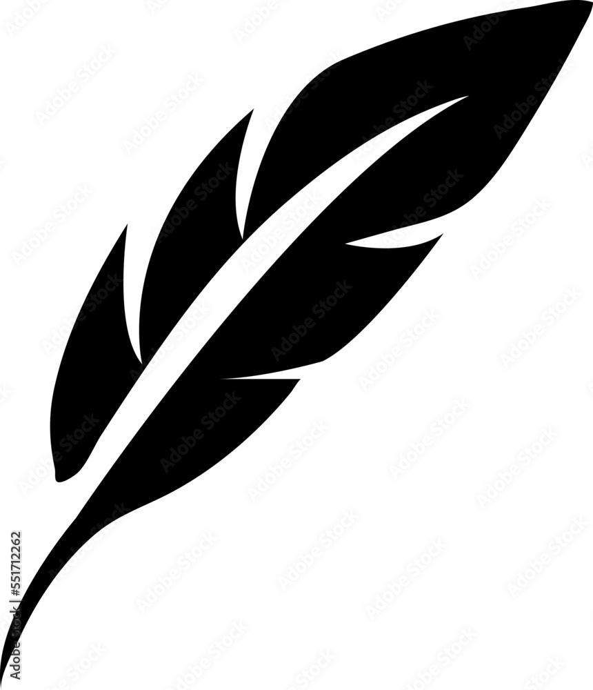 Obraz premium Feather icon trendy design template on white background
