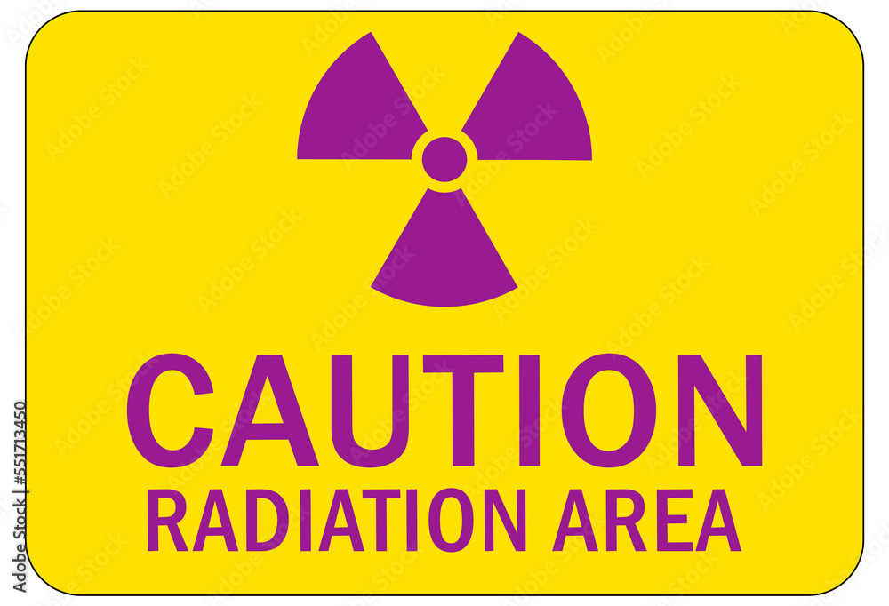 Radiation area warning sign and labels Radiation area warning sign and labels