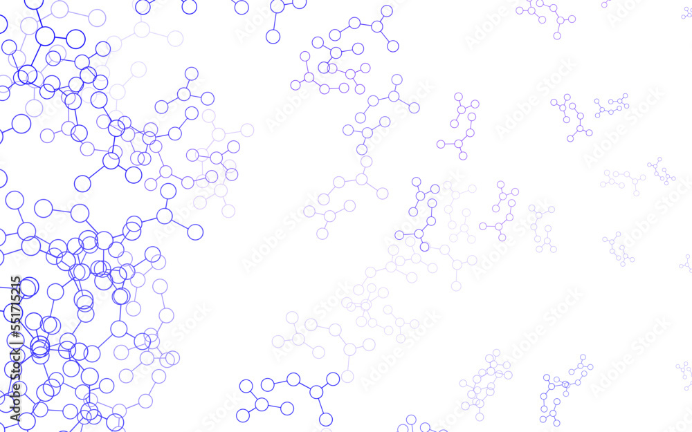 Light BLUE vector template with artificial intelligence structure.