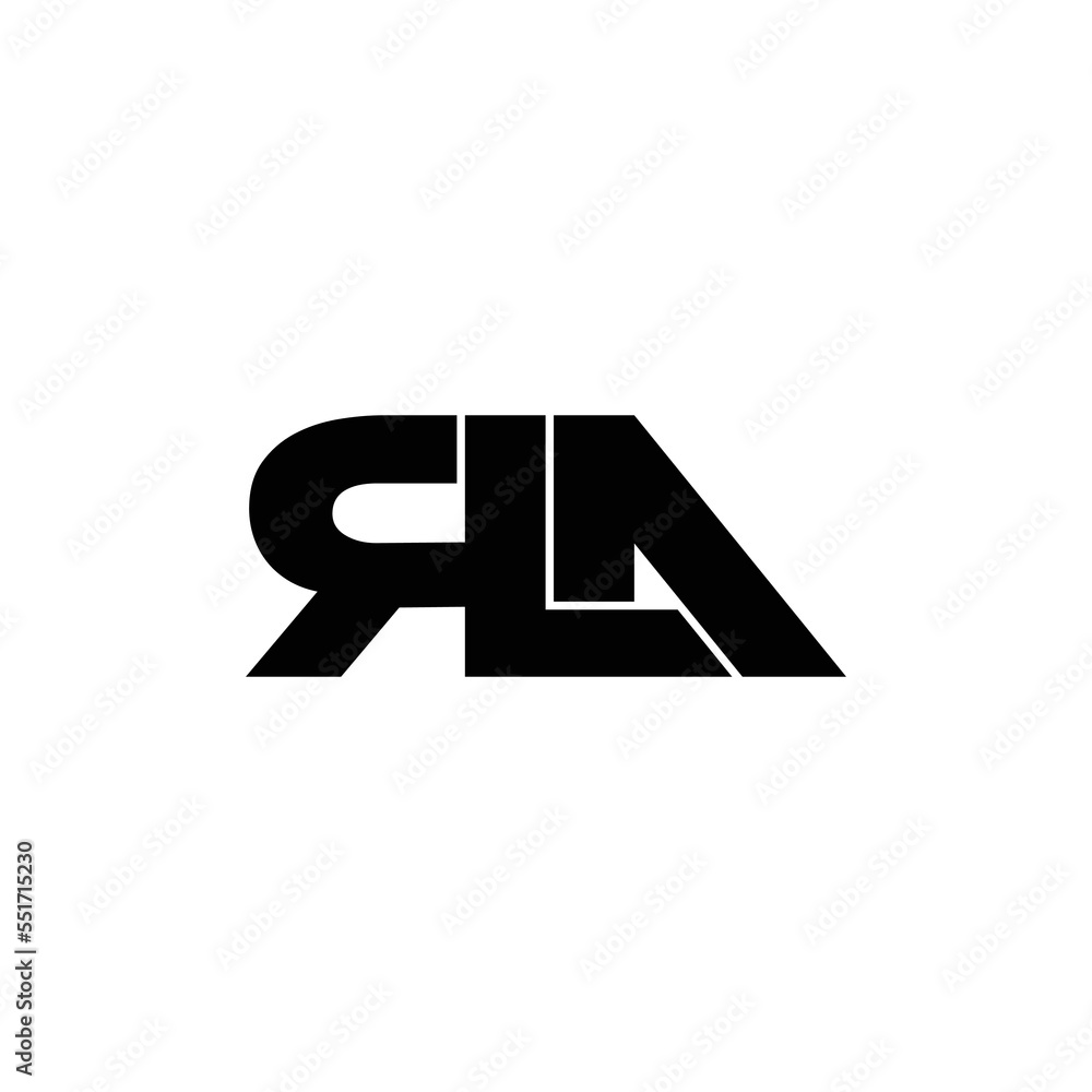 Fototapeta premium RLA letter monogram logo design vector