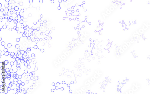 Light BLUE vector template with artificial intelligence structure.