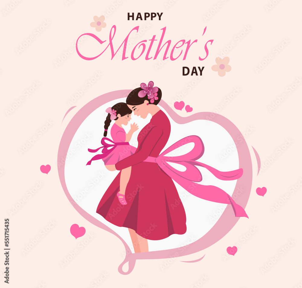 Happy Mother's Day celebration vector illustration 